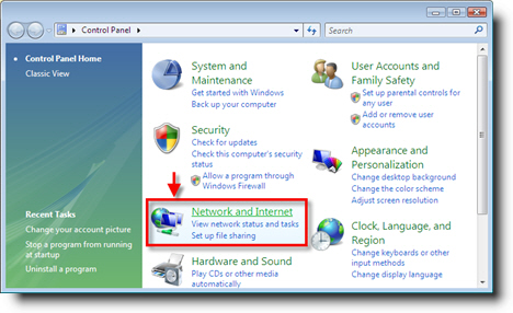 Network Configuration In Vista